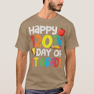 120e dag leerkrachten kind 120 dagen lang t-shirt