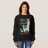 120th Day of School No Prob Llama 120 Days Of Kind Trui (Voorkant volledig)