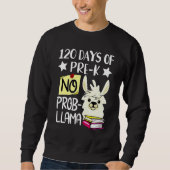 120th Day of School No Prob Llama 120 Days Of Pre- Trui (Voorkant)