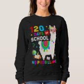 120th Day of School No Prob Llama 120 Days Of Scho Trui (Voorkant)