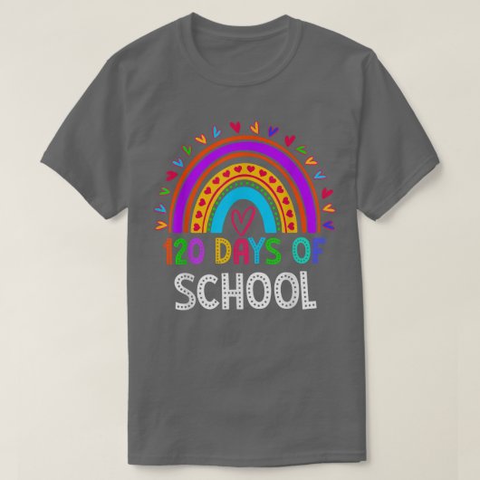 120th Day Of School Teacher Child 120 Days Smarter T-shirt (Design voorkant)