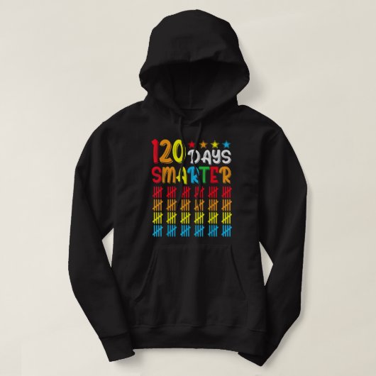 120th Day of School Teacher Child Kid Happy 120 Da Hoodie (Design voorkant)