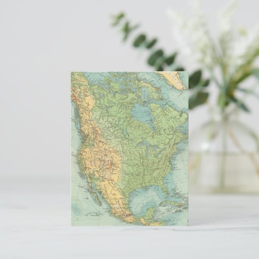 12122 Noord-Amerika - Fysieke verwerking Briefkaart (Staand voorkant)