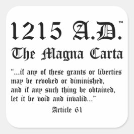 1215 A.D.™ De Magna Carta Artikel 61 Stickers