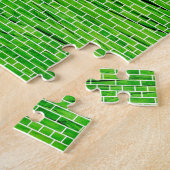 121 GEWRICHTE BRIGHT GREEN BRCK WALL PATTERNS BACK LEGPUZZEL (Zijkant)