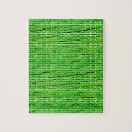 121 GEWRICHTE BRIGHT GREEN BRCK WALL PATTERNS BACK LEGPUZZEL