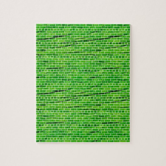 121 GEWRICHTE BRIGHT GREEN BRCK WALL PATTERNS BACK LEGPUZZEL (Verticaal)