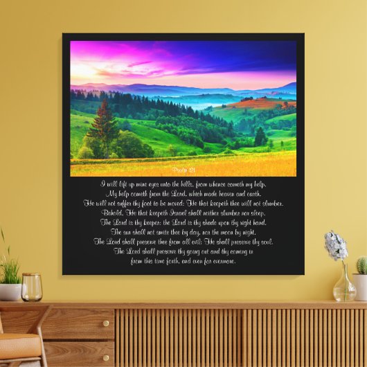 121 psalm canvas afdruk (Insitu (Woonkamer))