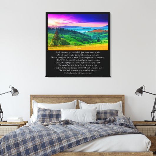 121 psalm canvas afdruk (Insitu (Slaapkamer))