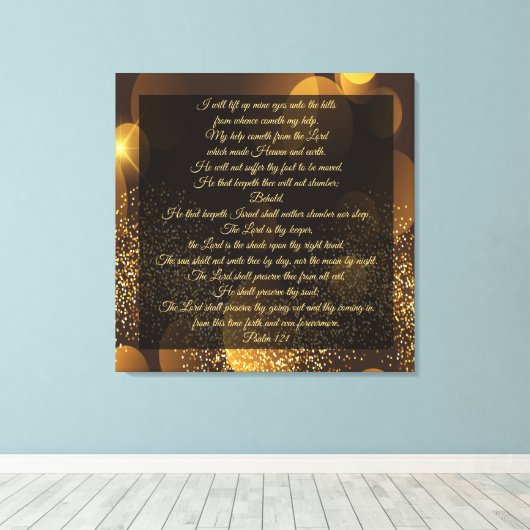 121 psalm canvas afdruk (Insitu (Houten vloer))