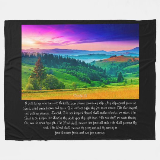 121 psalm fleece deken (Voorkant (Horizontaal))