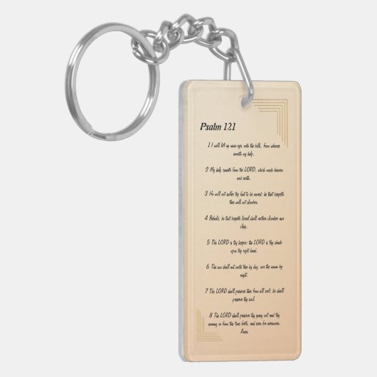 121 psalm sleutelhanger (Voorkant Links)
