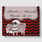 122 pagina bruiloft gastenboek schedel Roos gothic (Voorkant)