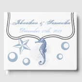 122 Pagina Bruiloft Gastenboek Seahorse Ocean Beac (Voorkant)