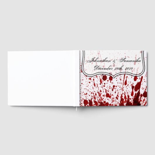 122 pagina's Trouwboek Bloed Splatter Vampire Gastenboek (Volledig)