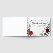 122 pagina's Trouwboek Witte Rozen Gouden Geomet Gastenboek (Volledig)