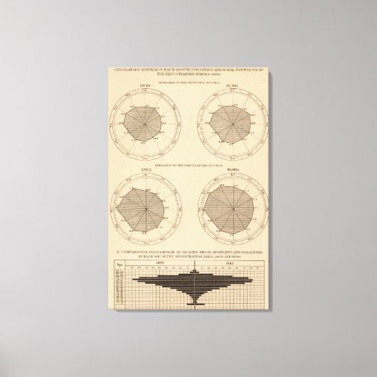 122 Sterfteziekten zenuw- en bloedsomloop Canvas Afdruk (Voorkant)