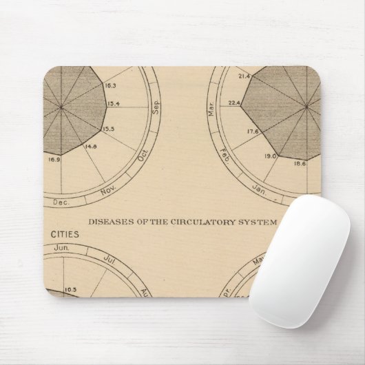 122 Sterfteziekten zenuw- en bloedsomloop Muismat (Met muis)