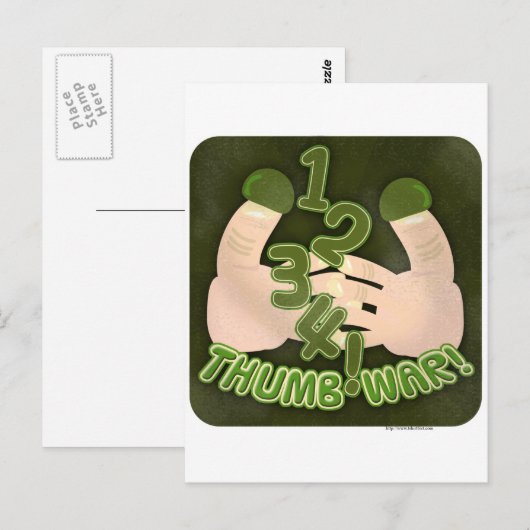 1234 Duimoorlog! Briefkaart (Voorkant / Achterkant)