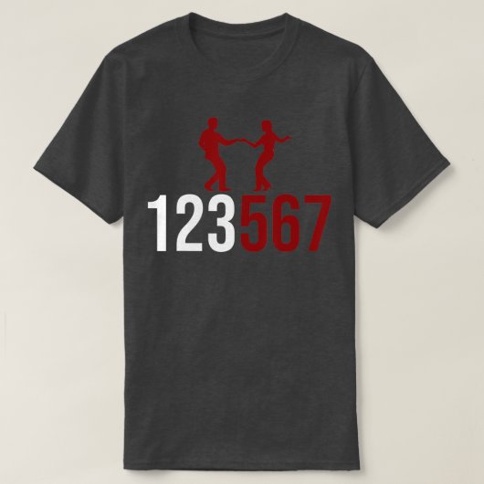123 567 Salsa Lover Latijns-Salsa Dance T-shirt (Design voorkant)