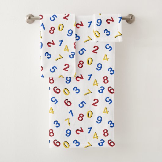 123 cijfers rood geel blauw bad handdoek (Insitu)