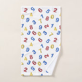 123 cijfers rood geel blauw bad handdoek (Handdoek)