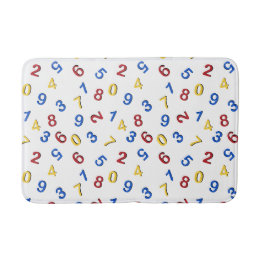 123 cijfers rood geel blauw badmat