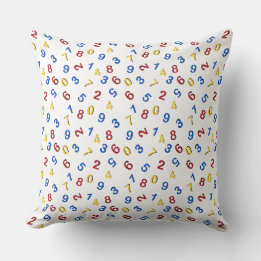 123 cijfers rood geel blauw kussen