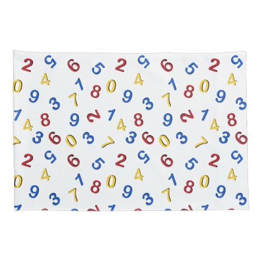 123 cijfers rood geel blauw kussensloop (Achterkant-Rechts)