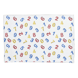 123 cijfers rood geel blauw kussensloop