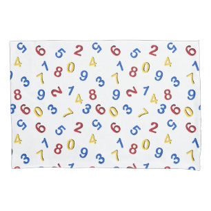 123 cijfers rood geel blauw kussensloop
