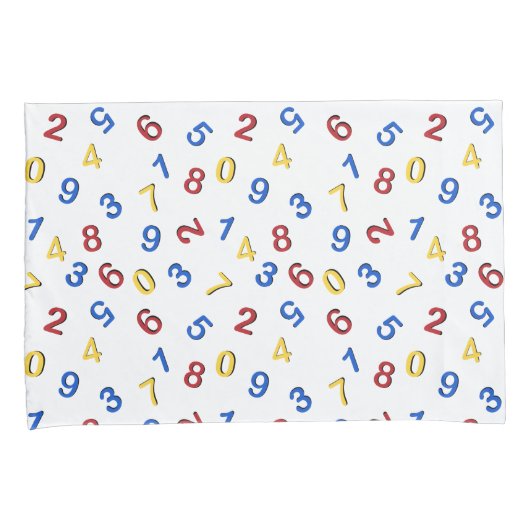 123 cijfers rood geel blauw kussensloop (Voorkant-Rechts)