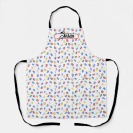 123 cijfers rood geel blauw schort