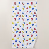 123 cijfers rood geel blauw strandlaken (Voorkant)