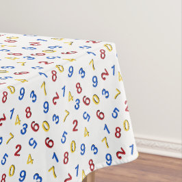 123 cijfers rood geel blauw tafelkleed
