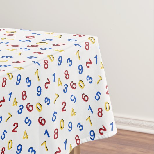 123 cijfers rood geel blauw tafelkleed (Voorbeeld)