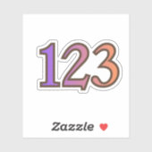 123 Engelennummer Vooruit Sticker (Vel)
