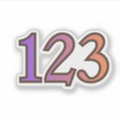 123 Engelennummer Vooruit Sticker (Voorkant)