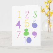 123 Nummer print verjaardagskaart Kaart (Gele Bloem)