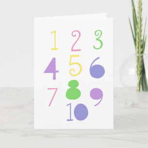 123 Nummer print verjaardagskaart Kaart