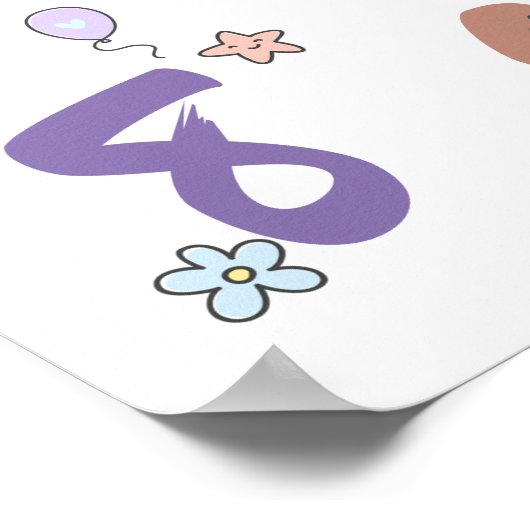 123 Nummers Nursery of Kinder Room Poster (Hoek)