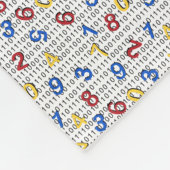 123 Nummers Rood Geel Blauw Binaire Code Fleece Deken (Hoek)