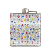 123 Nummers Rood Geel Blauw Zwart Wit Binair Heupfles (Achterkant)