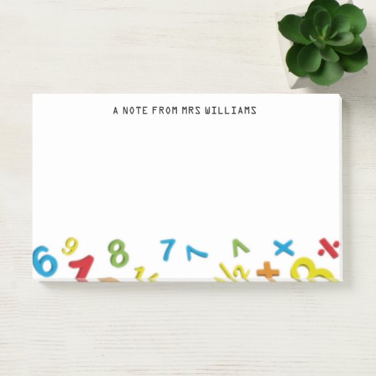 123 nummers Wiskunde Persoonlijk Post-it® Notes (Kantoor)