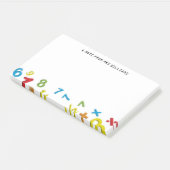 123 nummers Wiskunden Gepersonaliseerd Post-it® Notes (Schuin)