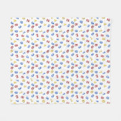 123 rood geel blauw fleece deken (Voorkant (Horizontaal))