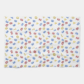 123 rood geel blauw theedoek (Horizontaal)