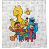  123 Sesamstraat Douchegordijn (Voorkant)