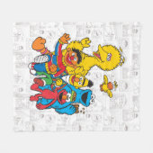  123 Sesamstraat Fleece Deken (Voorkant (Horizontaal))