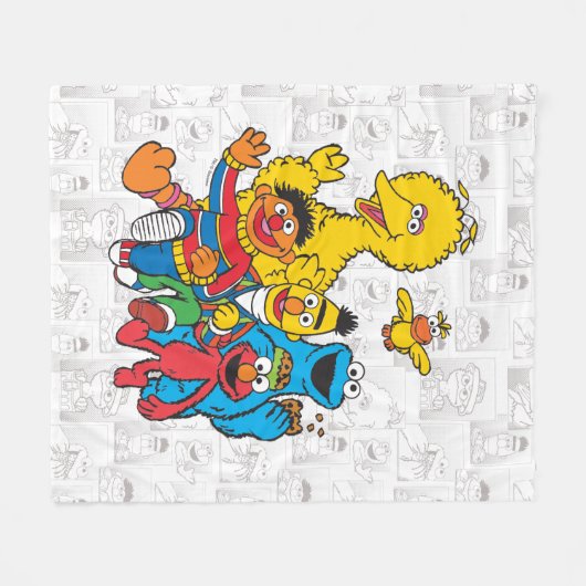 123 Sesamstraat Fleece Deken